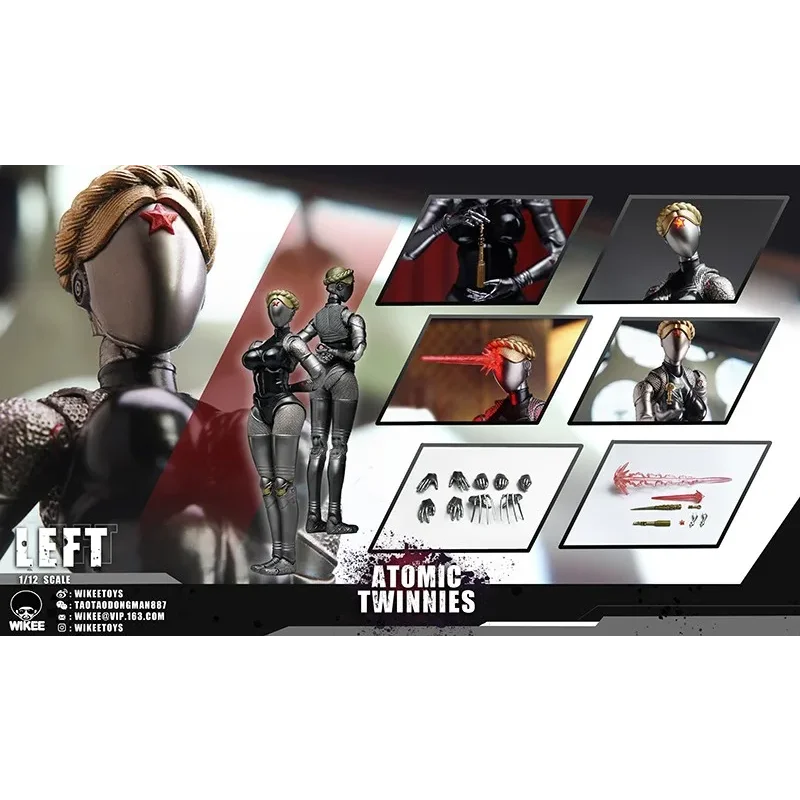 【السلع البقعة】 شخصيات الحركة بمقياس 1/12 من Wikeetoys Atomic Heart Dancing Twinnies Third Party #4