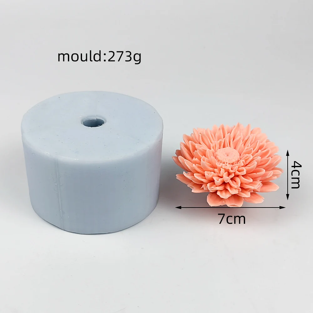 HC0442 PRZY Molds Silicone 3D Dahlia Flower Moulds Wedding Birthday Valentine's Day Soap Candle Mold Clay Resin