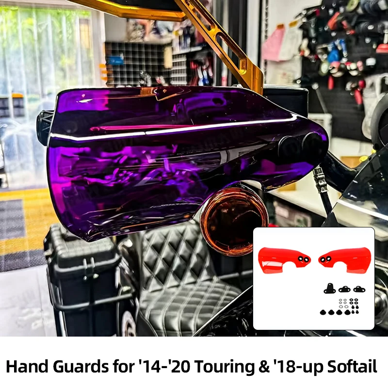 

Motorcycle Hand Guard Handguard Cover Wind Protector for Harley 2014-2023 Touring Road/Street Glide 2018-up Softail Low Rider S