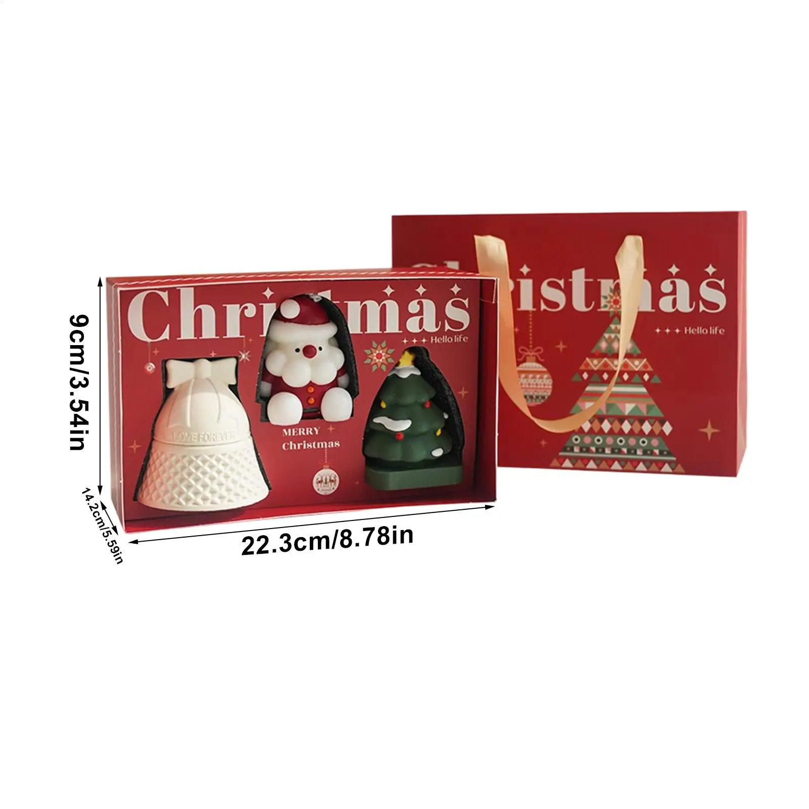 عطلة الشموع المعطرة 3 قطع شجرة عيد الميلاد الكرتون احتفالي الشمع ديكور فاخر شمعة معطرة الجدول زينة للبالغين