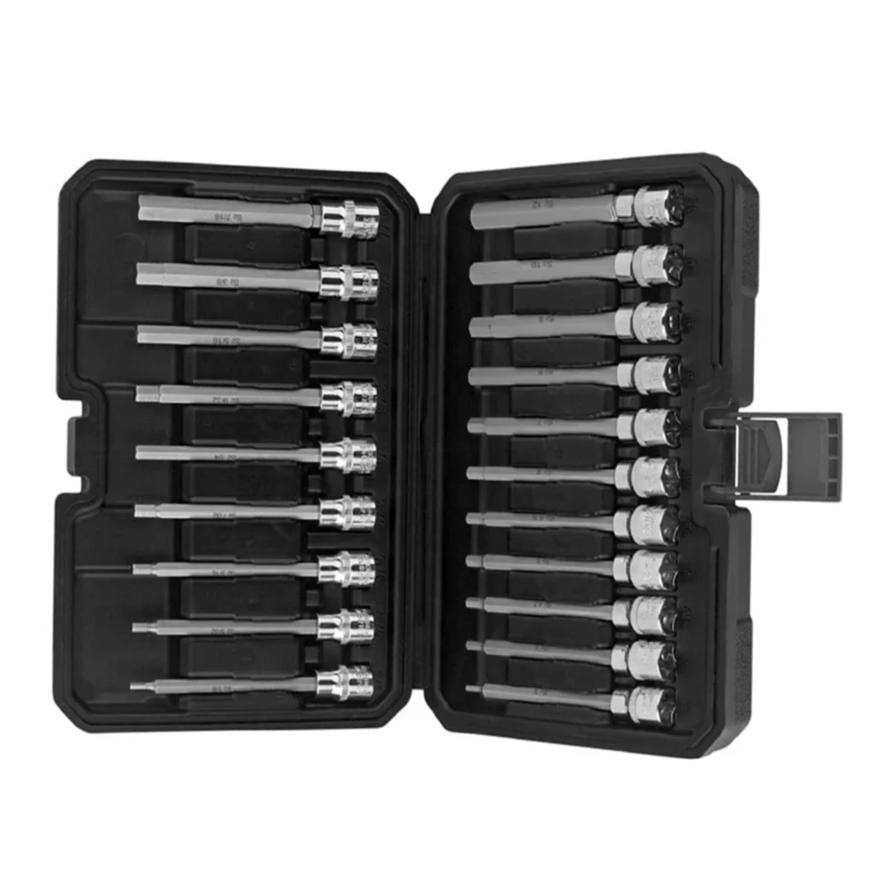 20 Piece Socket Wrench Set Vehicle Repair Tools Brand New Product Lengthened Design For DIY Repair 20Pc Wrench Set