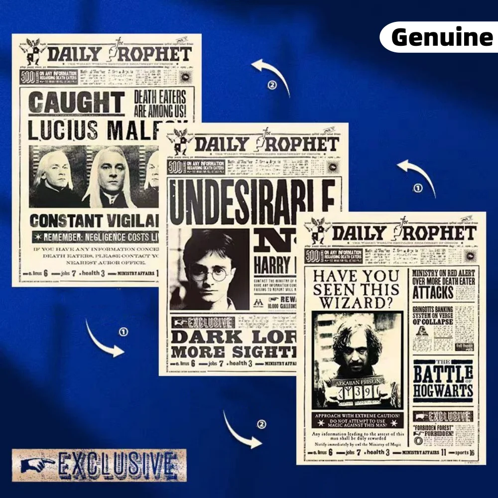 ملصق هاري بوتر النقطية الأصلي قائمة النبي اليومي سيريوس السوداء كما أراد هدايا ملصقات رائعة متدرجة متعددة المشاهد #1