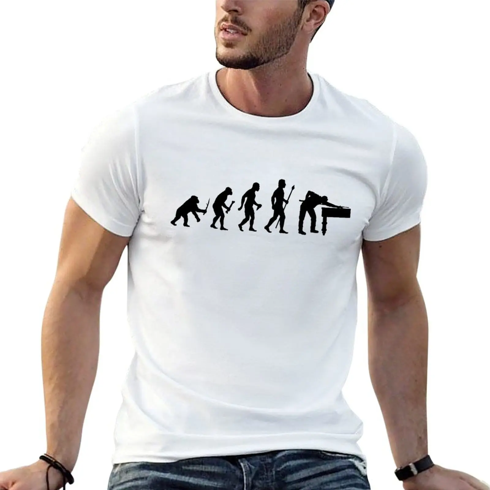 Funny Billiards Evolution Of Snooker T-Shirt Breathable Gym Short Sleeve T-Shirt