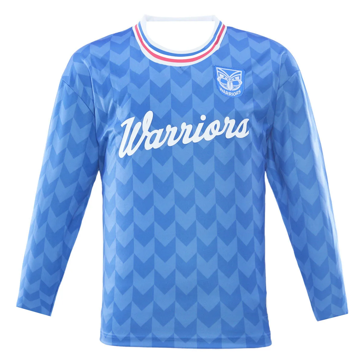 Camiseta de Rugby Retro de Manga Larga de los Warriors de Nueva Zelanda 2026, Patrón Chevron, NRL, Transpirable, Informal, para Entrenamiento de Invierno, Liga de Rugby