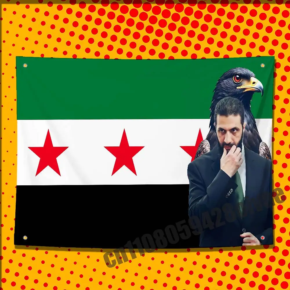Ahmad Hussein al-Sharaa Syrien Syrische Flagge für 50*70cm 60*90cm 60*110cm 80*120cm 100*150cm 150*200cm Lagerbanner Wandteppich