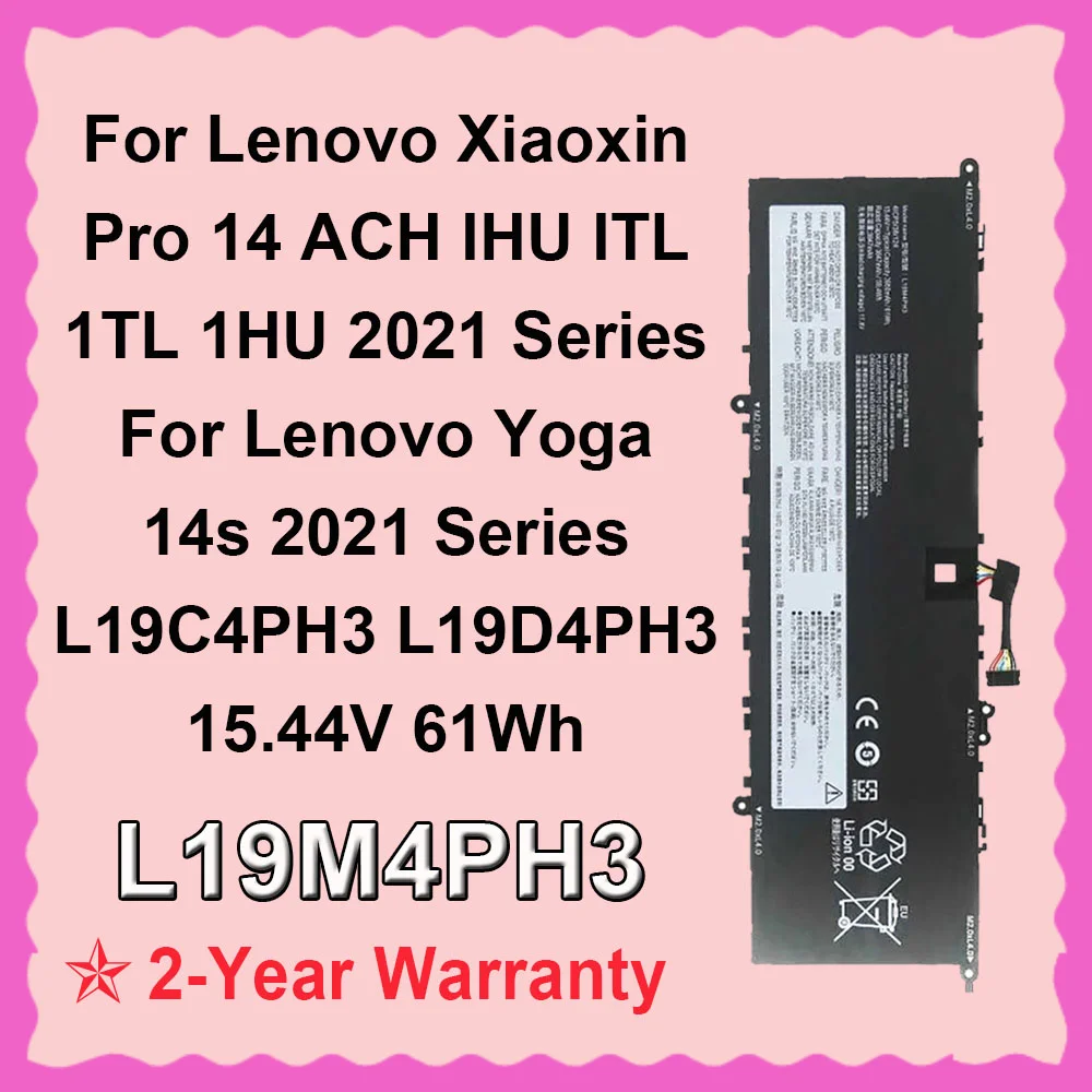 

DODOMORN L19M4PH3 For Lenovo Xiaoxin Pro 14 ACH IHU ITL 2021 Yoga 14s 1HU 1TL Series L19C4PH3 L19D4PH3 5B10Z49518 Laptop Battery