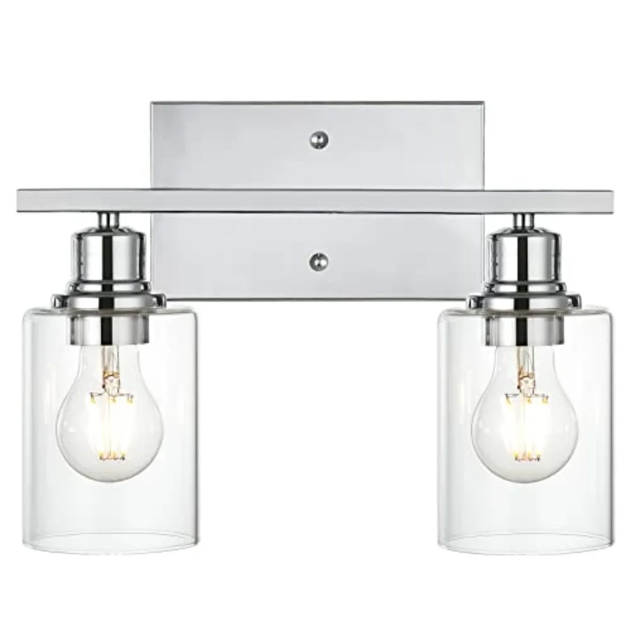 Bathroom Fixtures in Finish Industrial Indoor Wall Sconce with Clear Glass Shade Metal Vanity ing Over Mirror Bulb Not Included