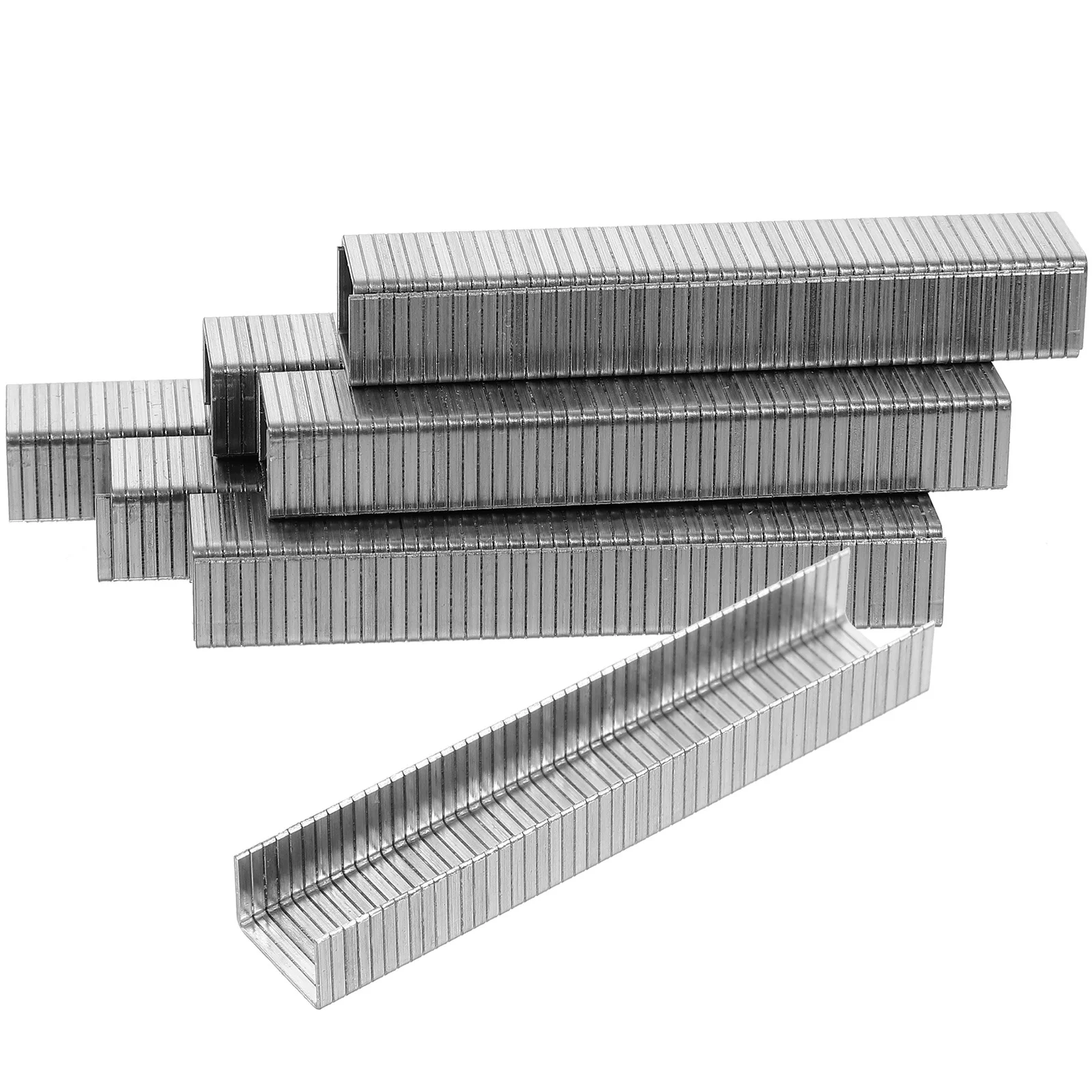 

1000Pcs Pneumatic Staples Narrow Crown Carbon Steel Durable Metal Staples for Woodworking Flooring Baseboard Assembly