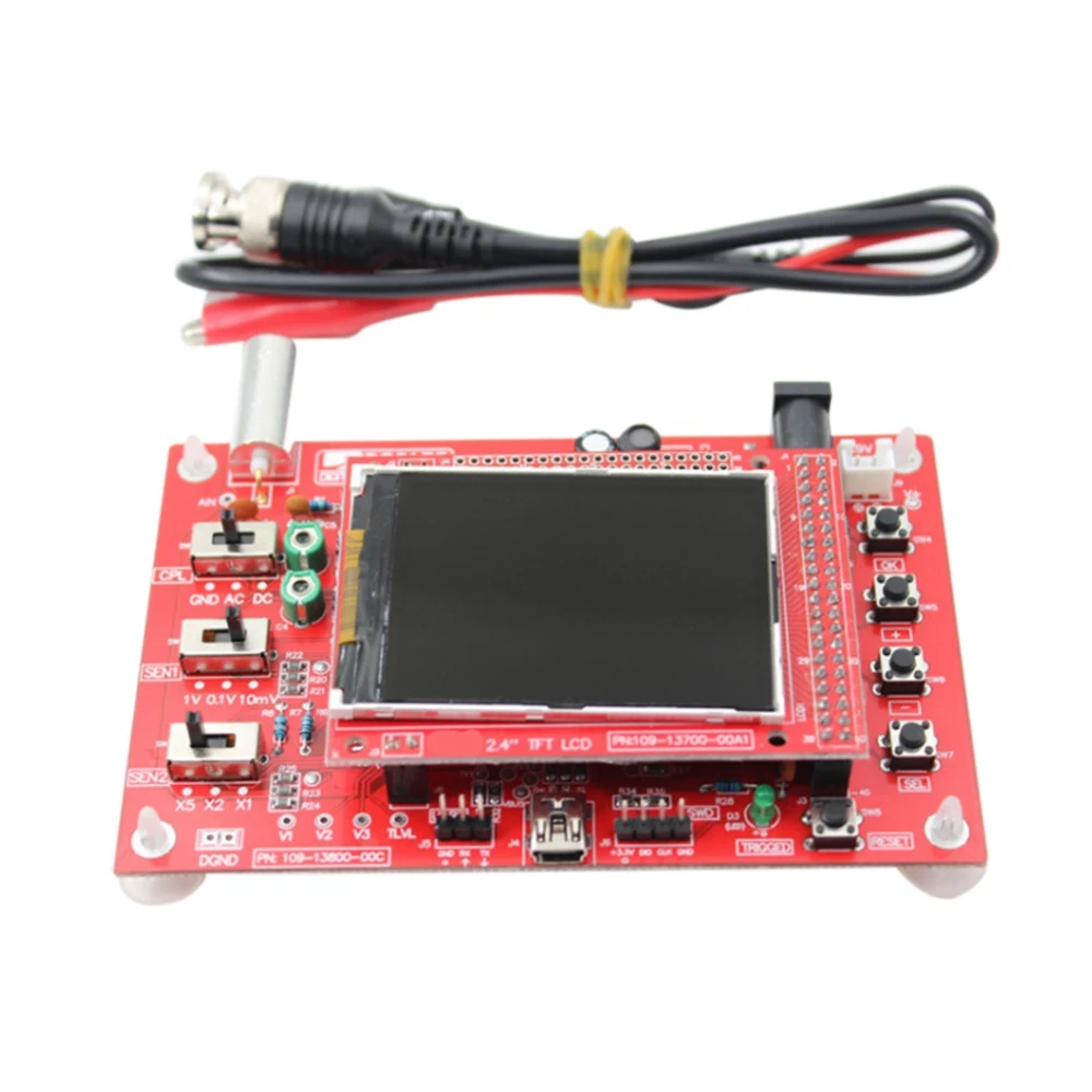 THIVN-DSO138 Oscilloscope Digital Assembled TFT With Probe Alligator Test Clip For Arduino Detection Development Board
