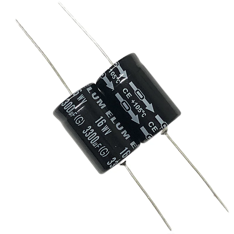 5PCS 16v 3300uf horizontal axial polarized aluminum electrolytic capacitor 16v 4700uf  25v 2200uf 35v 2200uf 16X25mm