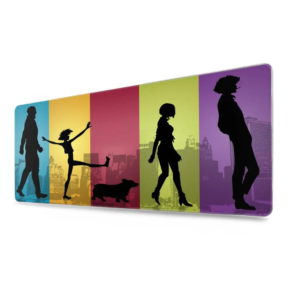 Anime Cowboy Bebop Mouse Pad Tablet mouse Pad Laptop xl desktop mate, cute HD Rainbow Gaming keyboard pad, Player, 90x40