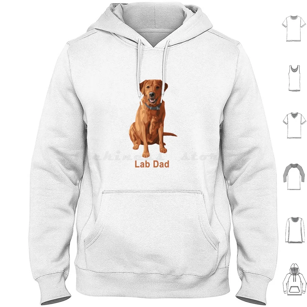 Lab Dad Fox Red Labrador Retriever Dog Lovers Gift Hoodies Long Sleeve Lab Dad Fox Red Labrador Retriever Dog