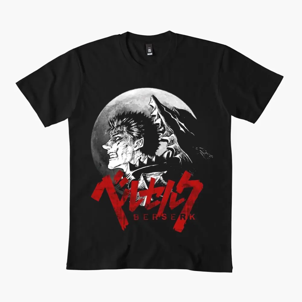 

0325 Guts Berserk Japanese Anime Gift t shirt 100% cotton print clothing Swordsman Manga Graphic Tee Y2K clothes Large size Tops