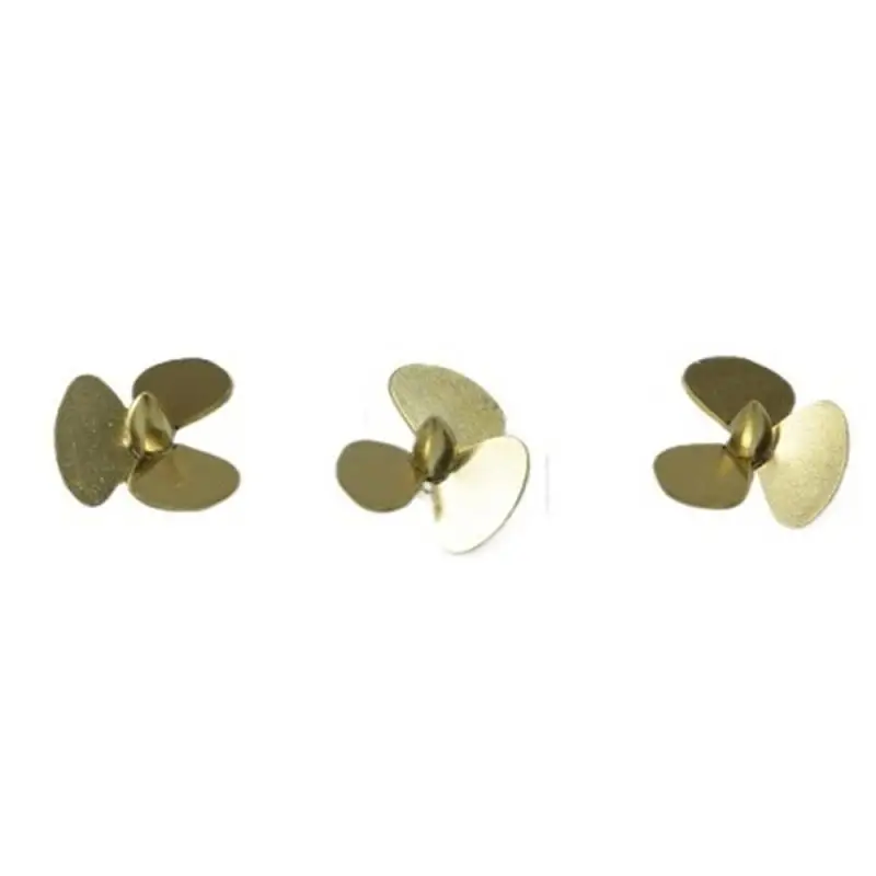 11mm 3-Blade Copper Propeller Set RC Boat 1mm Shaft 1L 2R 3pcs