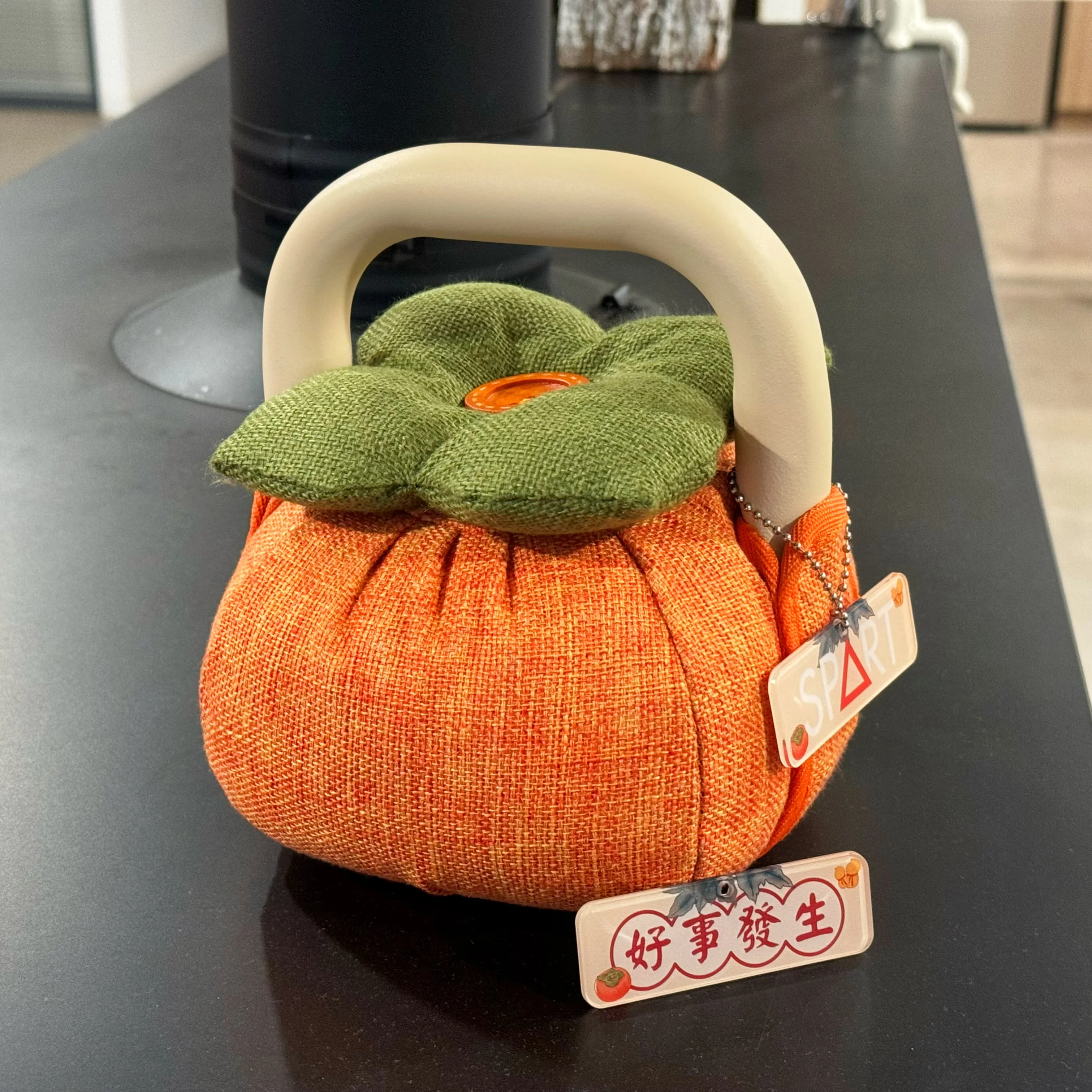 เคตเทิลเบลล์รูปผลไม้สีส้ม ของเล่นคลายเครียด น่ารัก มีคุณค่าทางอารมณ์ ของขวัญ ของใช้ในบ้าน ปลอดภัย ป้องกันการกระแทก