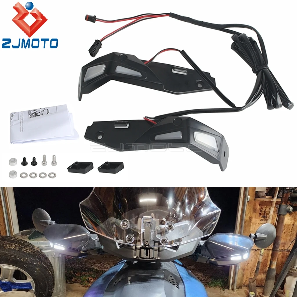 

Защита рук для раллийного мотоцикла, светодиодные фонари, чехол для Can Am Ryker 600 900, спортивные поручни, осветительные полосы 2019 2020 2021 2022 2023