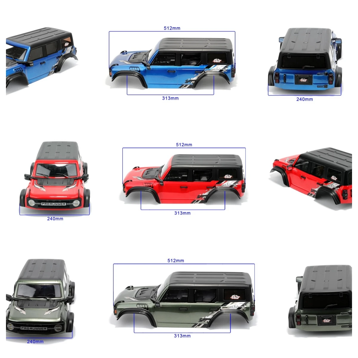 RGT Original Spare Parts P86485 R86736 Pre-Asse mbled PC Body FOR RGT EX86130 PRO 1/10 Electric Remote Control Model Car