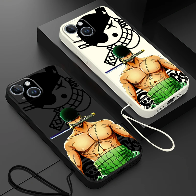 Phone Cover Case for Apple iPhone 17 Pro Max 16 13 Mini Air 7 8 12 Plus 15 XS XR 11 Anime Ones Pieces Zoro