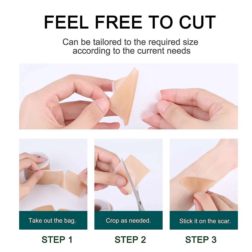 Silicone Scar Sheets Scar Reducing Tape 3M Tummy Tuck Tape Effective Scar Removal Sheets Healing for C-Section Keloid Acne