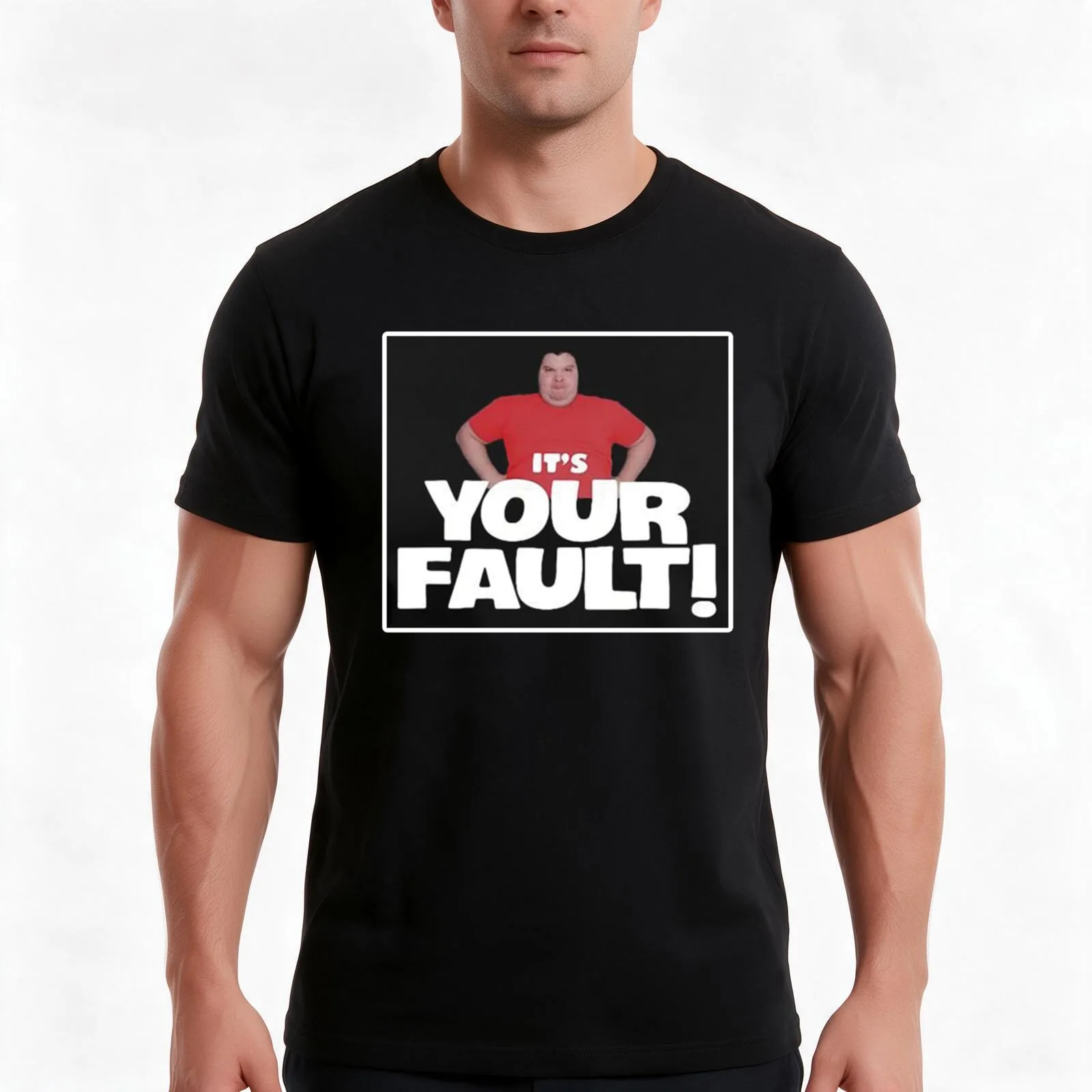 Nikocado Avocado - It_s Your Fault -Funny Unique Design T-Shirt, Summer Casual Cotton Tee, Oversized Streetwear Tops