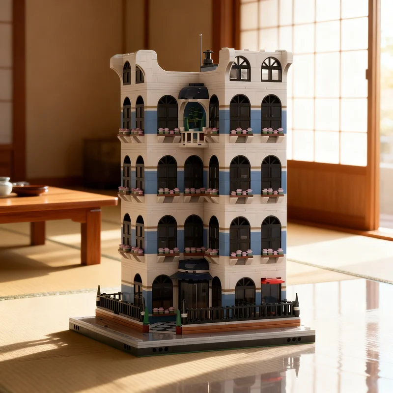 

3578pcs MOC Corner Hotel Modular Streetscape Model Building Blocks Construction Christmas Gifts Toy Creative DIY Idea Assemble