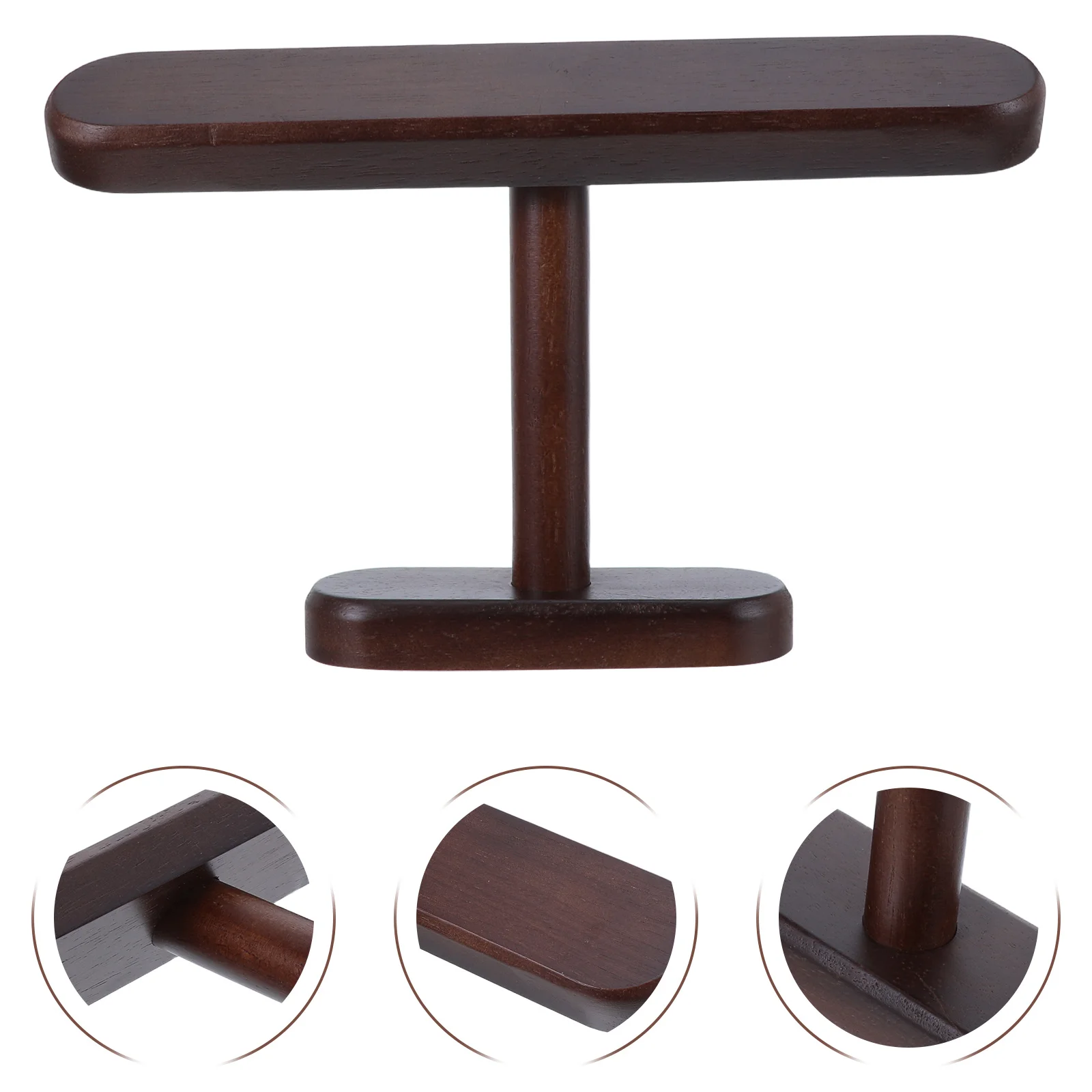 

Wooden Watch Display Stand T-Bar Jewelry Organizer for Bracelets Necklaces Watches Bangle Holder Countertop Dresser Decor