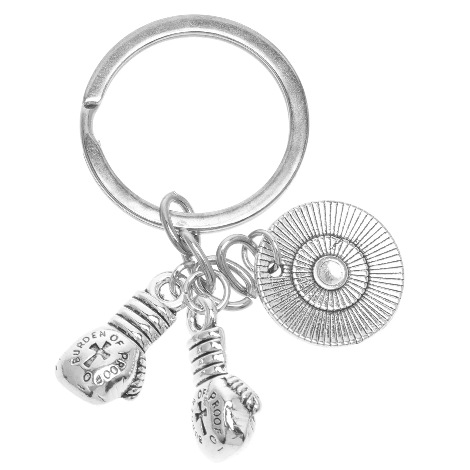 Keychain Keyring Medal Cell Phone Car Parts Boxing Glove Holder Charm Gift for Men Metal Bulk Man