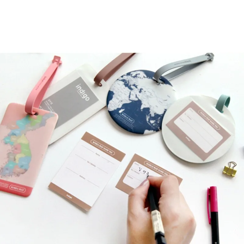 New Fashion Luggage Tag Women Travel Accessories PVC Suitcase ID Address Holder Baggage Boarding Tag Portable Label