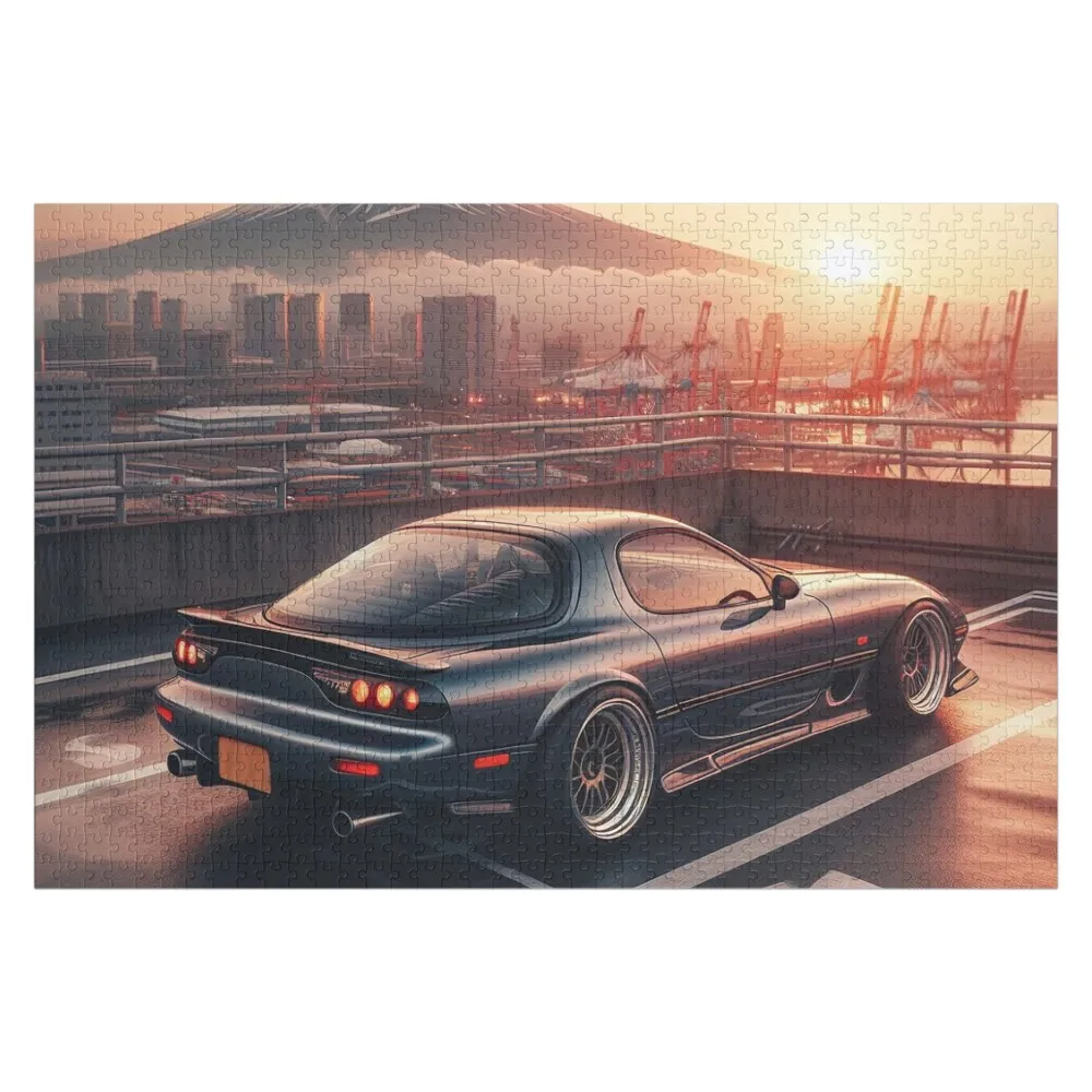 

Vintage RX-7 with Mount Fuji JDM Jigsaw Puzzle Personalize Customizable Gift Toys For Children Puzzle