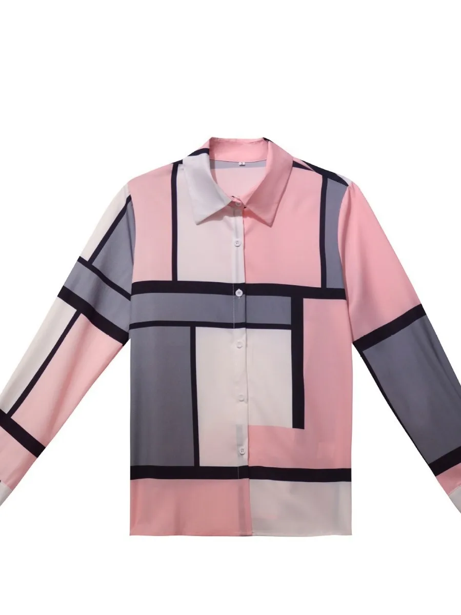 Casual Long Sve Colletto rialzato irt da donna Faionable Summer Busin Lady Top Quali Materiale Produttore cinese