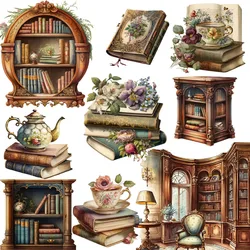20Pcs/Pack Retro Nostalgic Books Sticker DIY Craft Scrapbooking Album Junk Journal Decorative Stickers