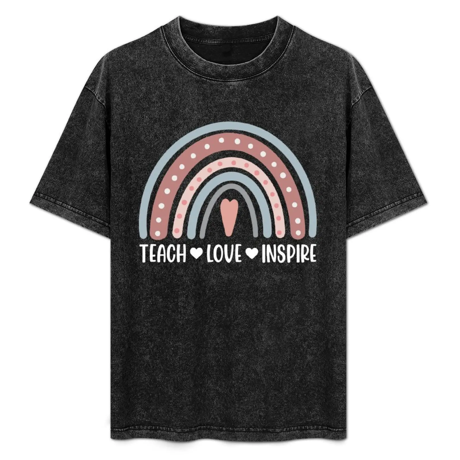

Teach Love Inspire, Teacher Quote, Educator Appreciation T-Shirt Minimalist Graphic Tee Shirt