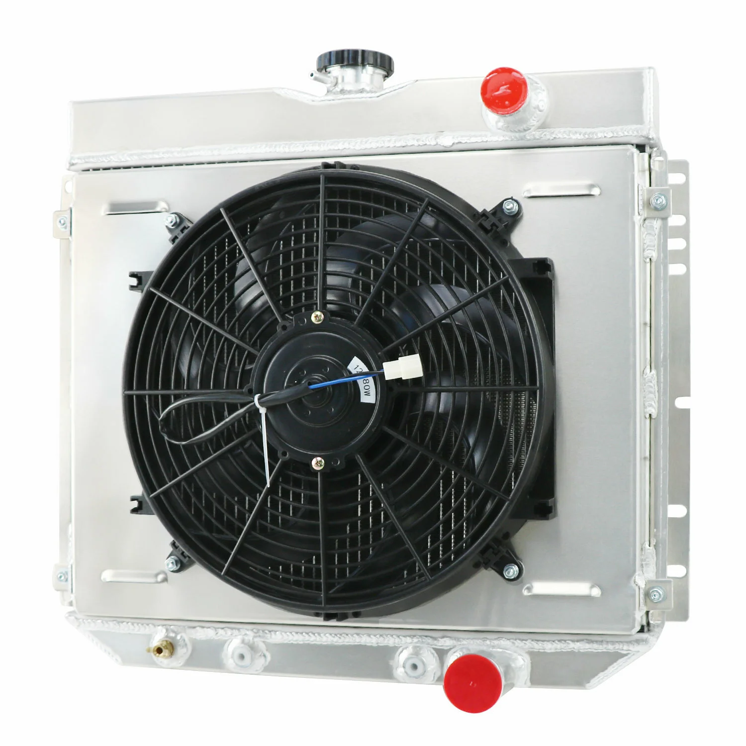 

3 Rows Aluminum Radiator Fan Shroud for 1967-1970 69 ford Mustang/Falcon V8