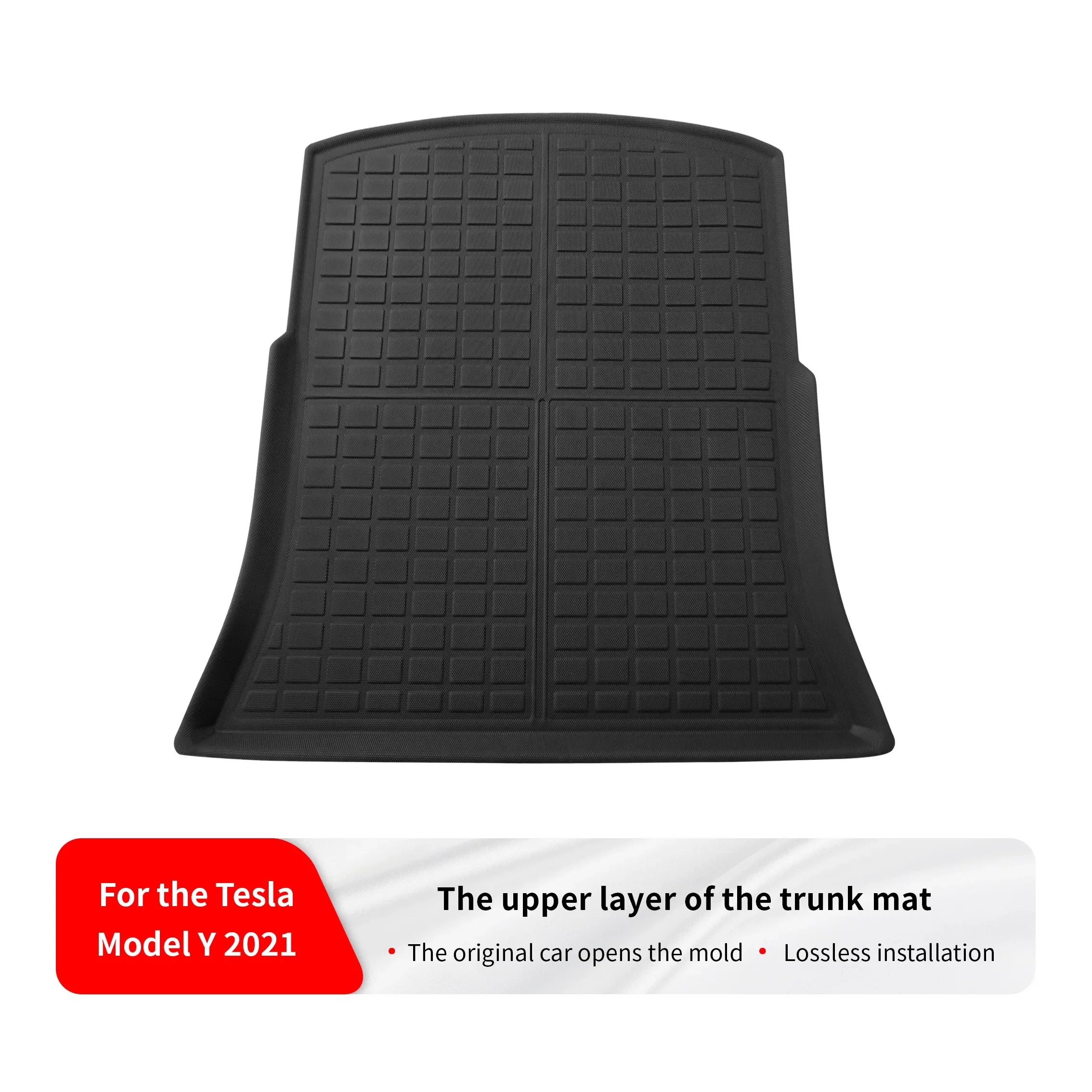 Fits 2021 Tesla Model Y XPE Upper Trunk Mat – Lightweight, Durable, Waterproof & Easy to Clean