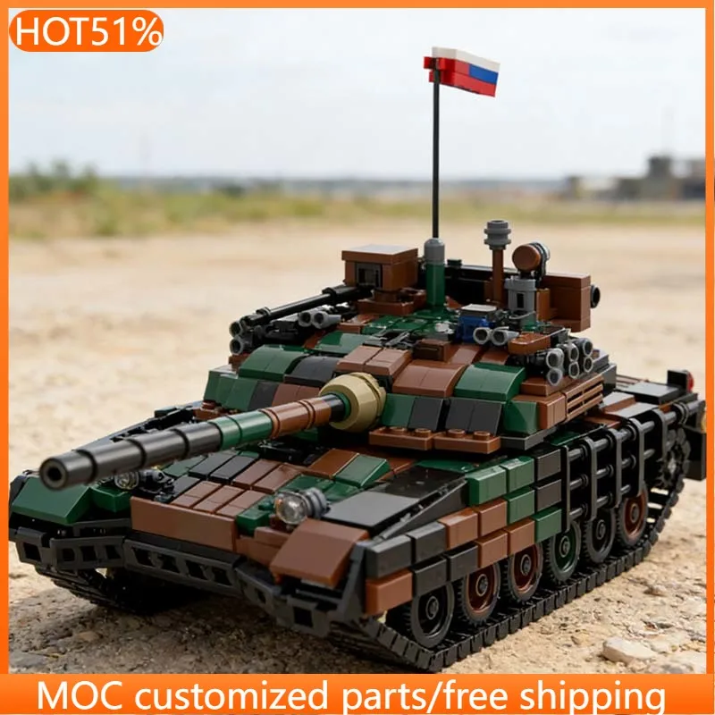 

959 PCS Military Tank Model TMOC-72M2 MBT 1/35 Scale MOC Customize Modular Building Block Creative Design DIY Festival Toy Gift
