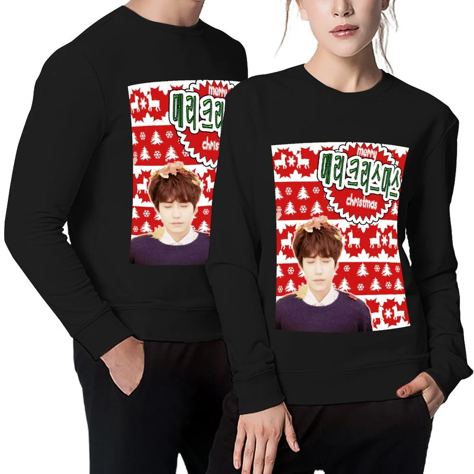 

Merry Kpop Xmas [Kyuhyun] Pullover men's winter sweater men clothes korean clothes aesthetic clothing sweatshirt