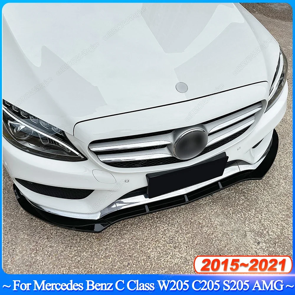 

3 шт. передний бампер, разделитель губ, диффузор для Mercedes C Class W205 C205 S205 C160 C200 C180 C300 C400 C450 AMG 2015-2021 комплект кузова