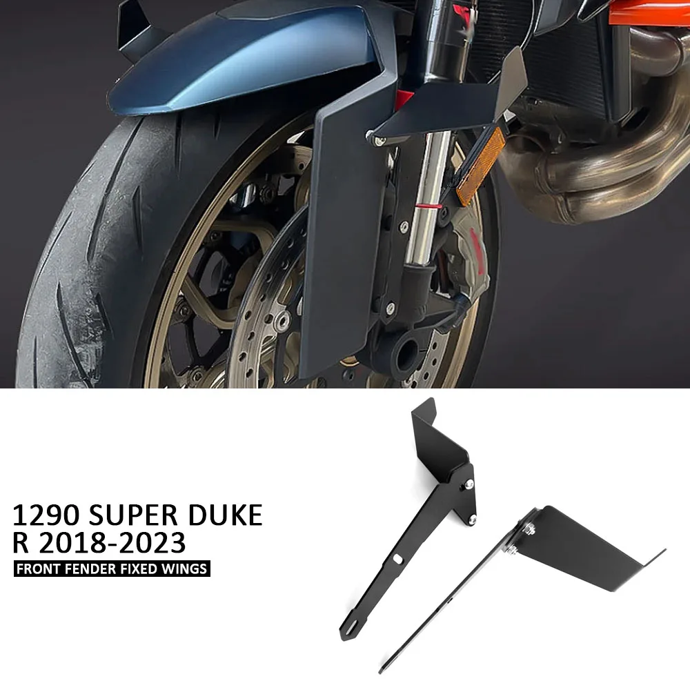 

Motorcycle Accessories Front Fender Adjustable Aerodynamics Fixed Wing New Spoiler Black For 1290 Super Duke R 2018-2023