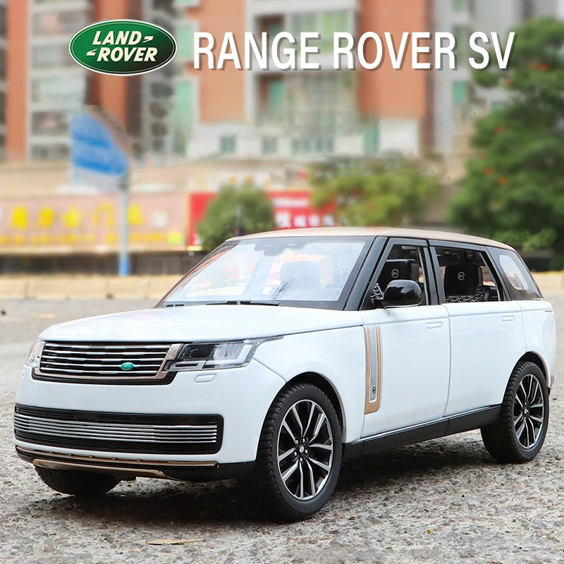 1:24 Land Rover Range Rover SV 2022 Alloy Die Cast Toy Car Model Sound and Light Children's Toy Collectibles Birthday gift