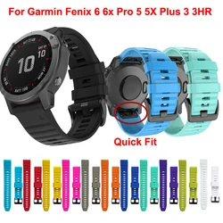 Gelang Jam Untuk Garmin Fenix 6 6X Pro Silikon Starp Untuk Fenix6 5 5S 5X Plus 3HR Aksesoris Tali Jam Tangan Pintar, 26mm, 22mm, 20mm