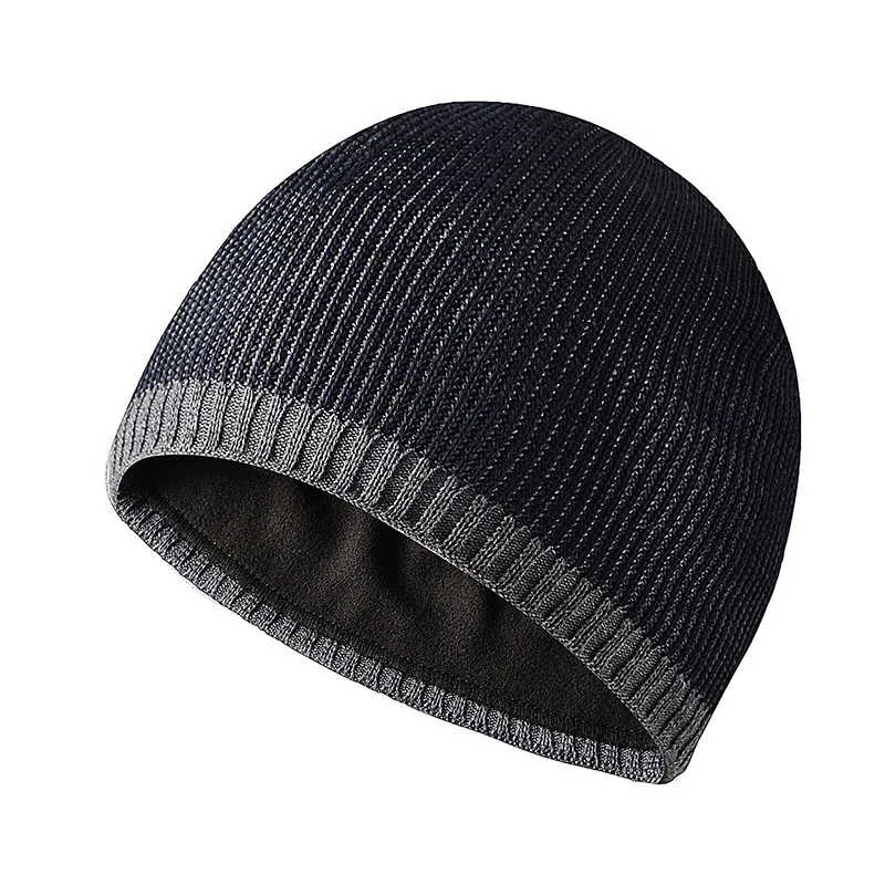 

Autumn Winter Hats For Men Warm Knitted Beanie Plus Fleece Snow Ski Caps Male Outdoor Coldproof Cycling Hiking Beanies Bonnet