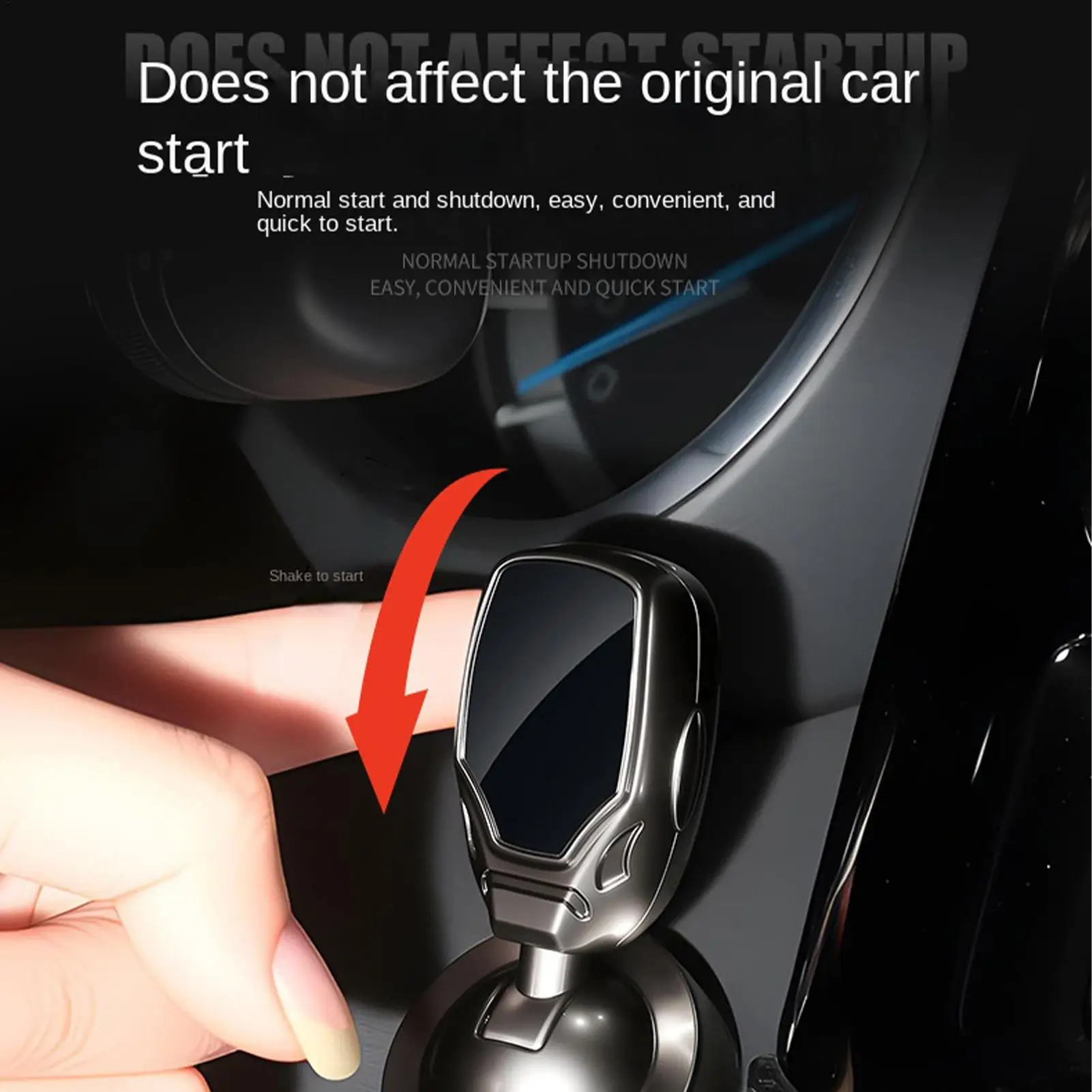 Start Button Joystick Cover Vehicle Interior Accessories Racing Decal Protector Anti-slip Starter Trim for Drivers Sedan Truck