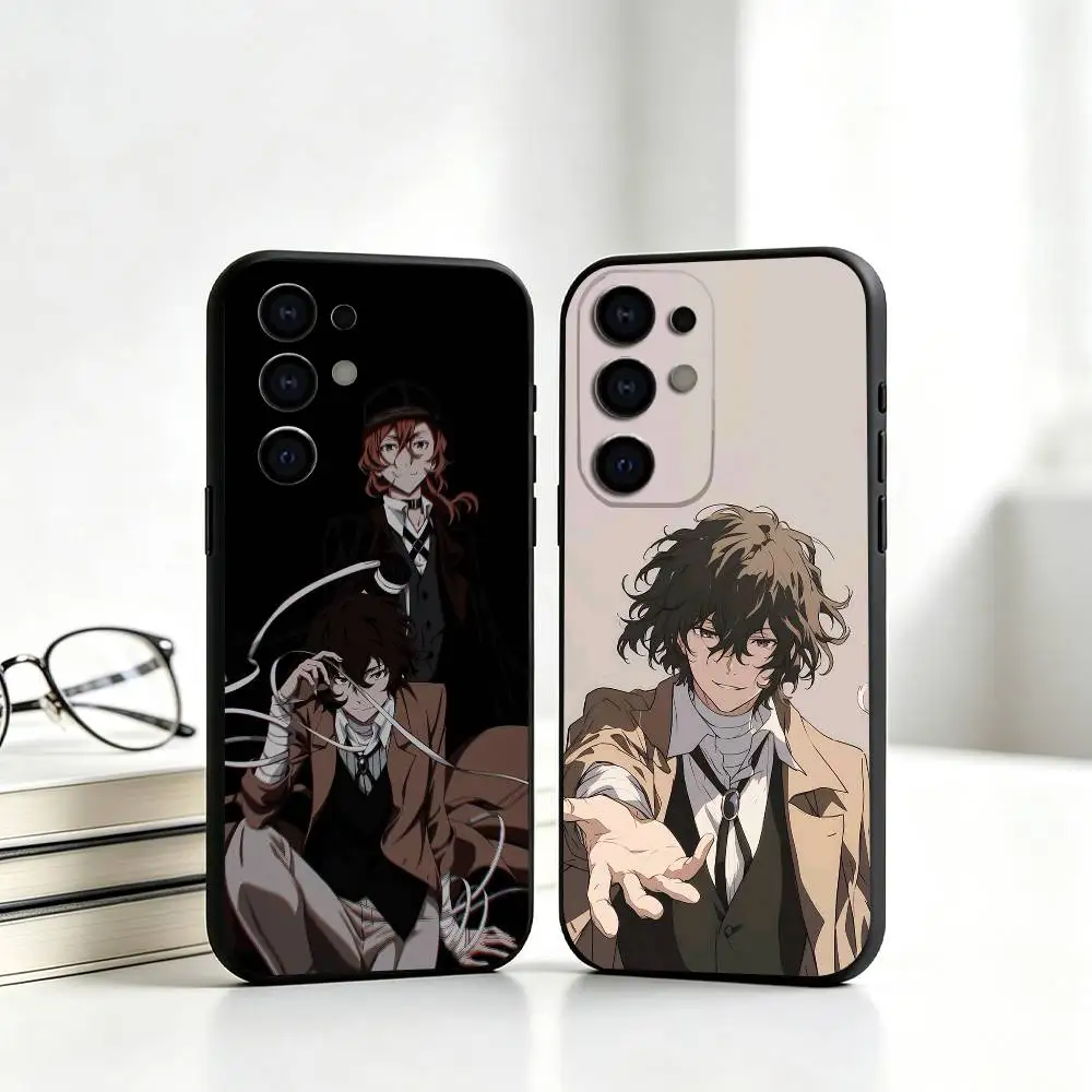 Anime Bungo Stray Dogs Phone Case For Samsung S26,S25,S24,S23,S22,S21,S30,Ultra,Plus,Fe,Soft Silicone Black Cover Gift