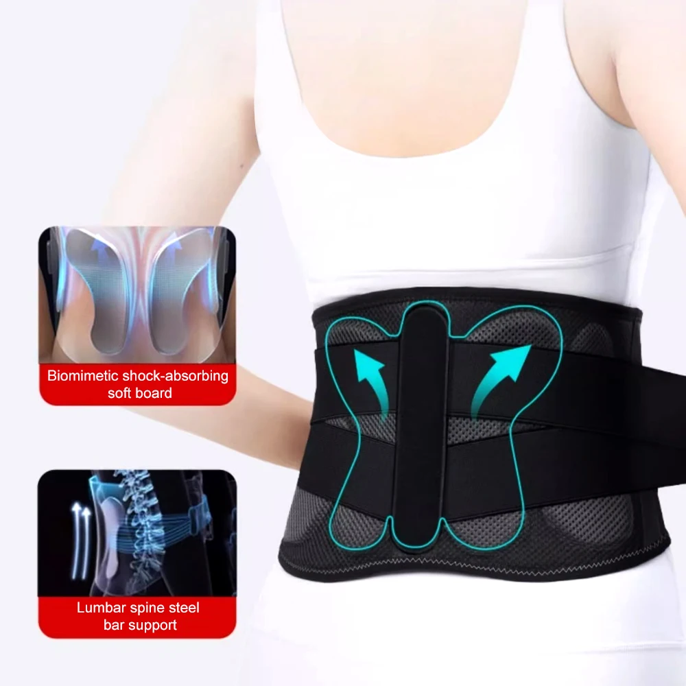 Back Brace for Lower Back Pain, Breathable Design with Lumbar Support Belt, Waist Support Braces, Immediate Relief From Sciatica