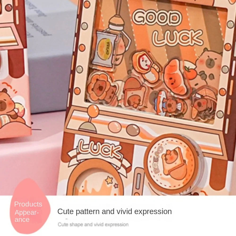 Portable Color Inner Page Gashapon Mahines Notebook Shaking Relaxing Small Notepad Cartoon Diary Square Writing Pad Students