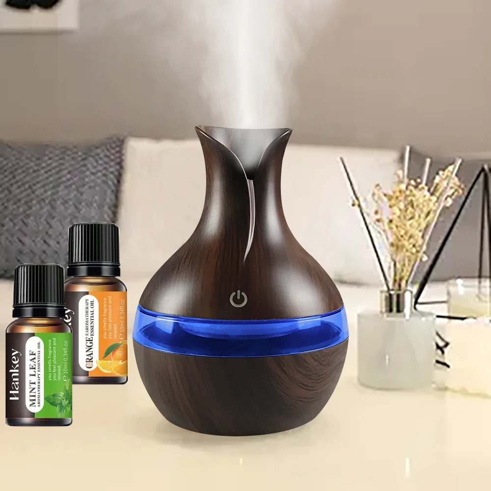 

Diffuser For Home 300ml Aromatherapy Humidifier Oil Diffuser 2 in 1 USB Design Ultra Quiet Perfect for Bedroom Office (2 Oils