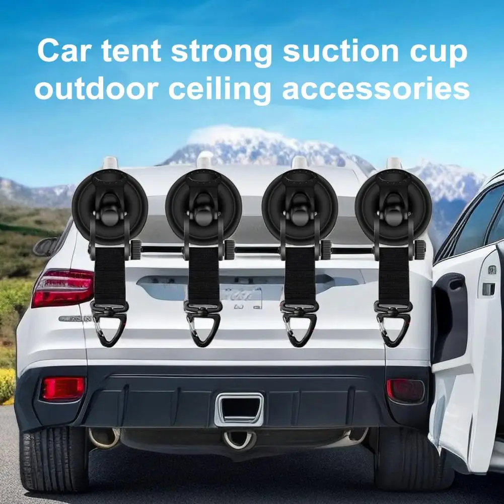 1/4 Pcs Suction Cup Adjustable Strong Suction Cups With Securing Hook Tie Down Camping Tarp Accessory For Car Awning Boat 빨판 갈고리