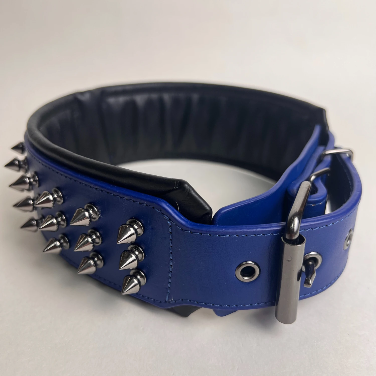 Luxurious Leather Dog Collar With Padding For Bully Dogs_voghion.com