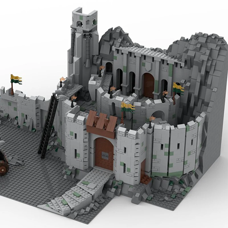 3126 pçs moc filme lotr helm castelo profundo medieval modularidade blocos de construção arquitetura tijolos brinquedos crianças presentes natal