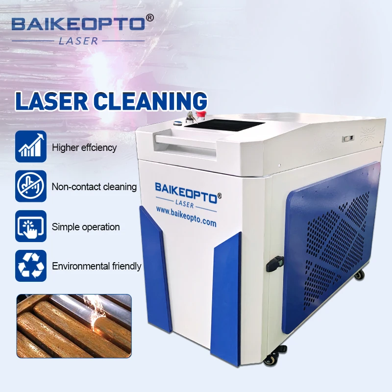 Mesin Pembersih Laser Serat Kontinu 1500w 2000w 3000w untuk Membersihkan Cetakan Ban dan Cetakan Makanan Penghilang Karat